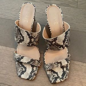 Raye snake print sandals